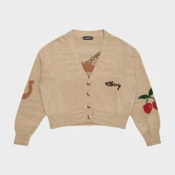 Cherry Women'S-Womens Stables Cardigan (Heather Oat)