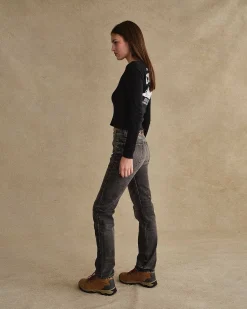Cherry Women'S-Women'S Thermal Long Sleeve Tee (Black)