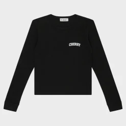 Cherry Women'S-Women'S Thermal Long Sleeve Tee (Black)