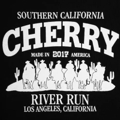 Cherry Women'S-Women'S Thermal Long Sleeve Tee (Black)