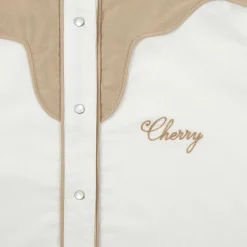 Cherry Shirting-Womens Western Rodeo Shirt (White)